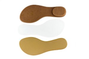 Solado TR Ref 442+ Palmilha Pvc Ref 4432 pintado crepe lateral castor